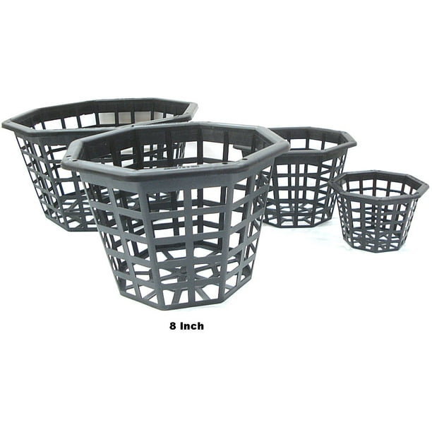 Plastic Quantity of 4 10 Inch Octagon Orchid Basket Plastic Quantity of 4 10 Inch Octagon Orchid Basket